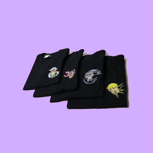 Embroidered Demon Gang tees (2 for $50 + 1 sticker set)