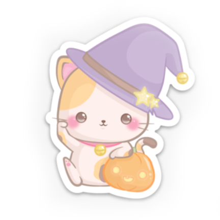 Spooky Neko-chan sticker